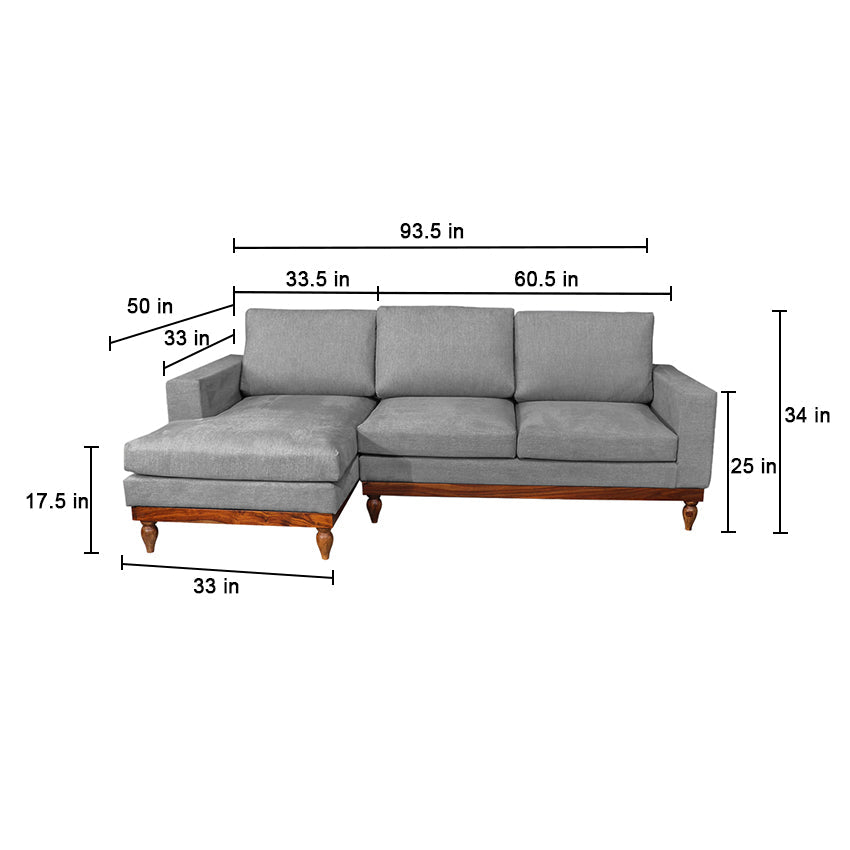 Blanca Upholstered Sofa With Chaise