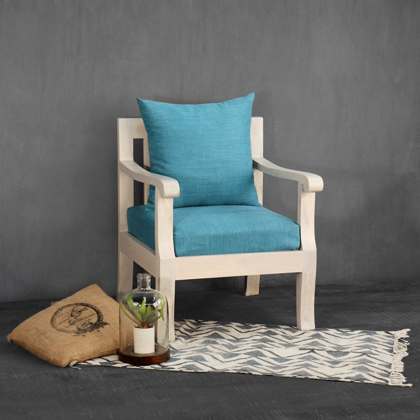 Breezy Blue Single Seater Sofa