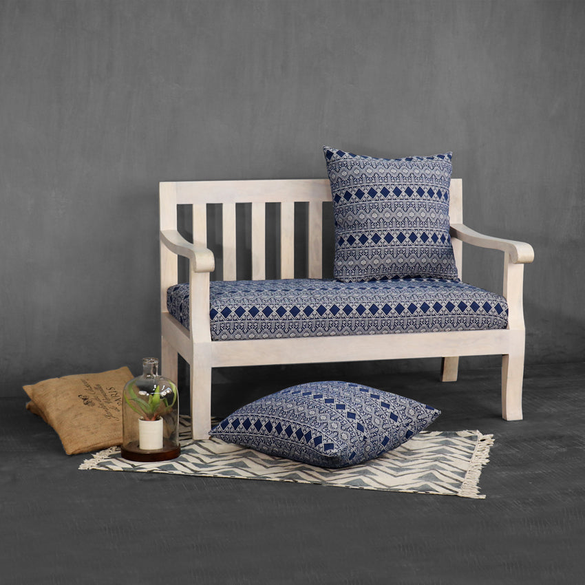 Moroccan Blue Two Seater Sofa
