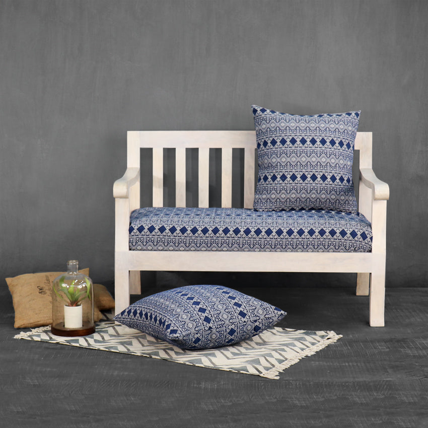 Moroccan Blue Two Seater Sofa