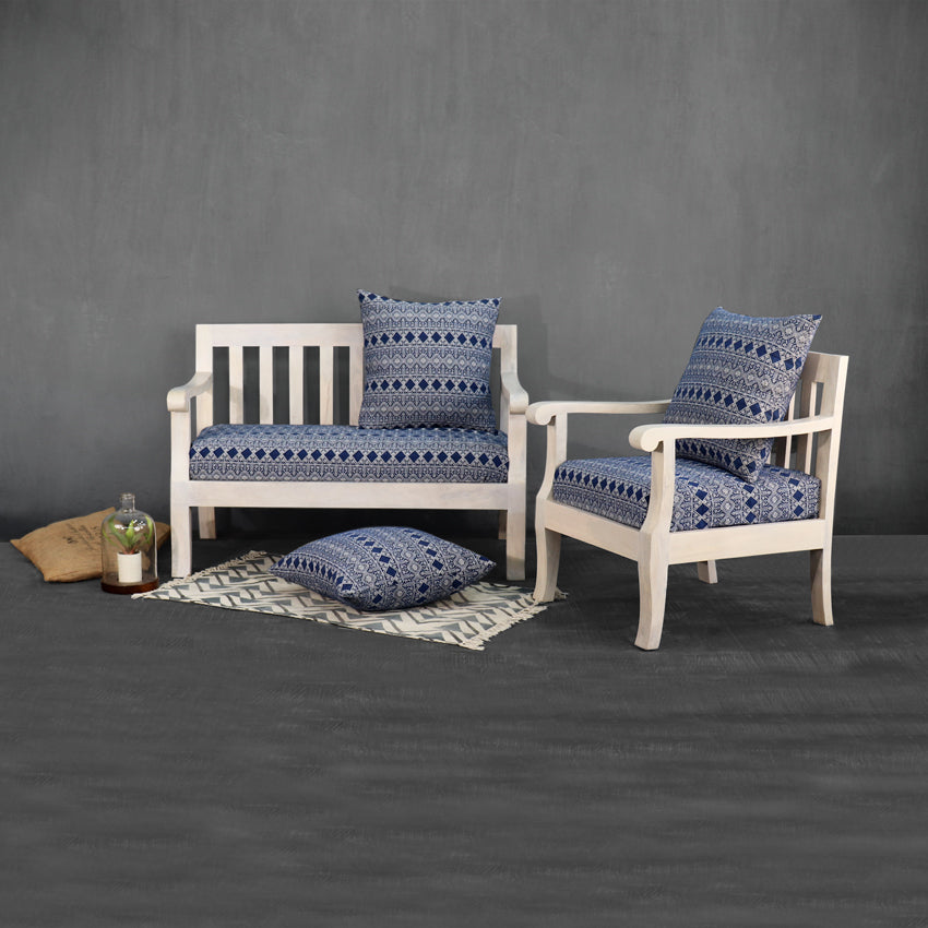 Moroccan Blue Two Seater Sofa