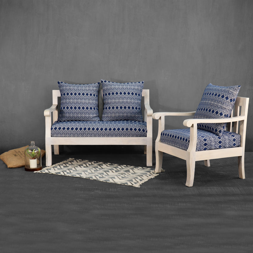 Moroccan Blue Two Seater Sofa