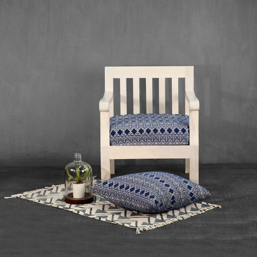 Moroccan Blue Single Seater Sofa