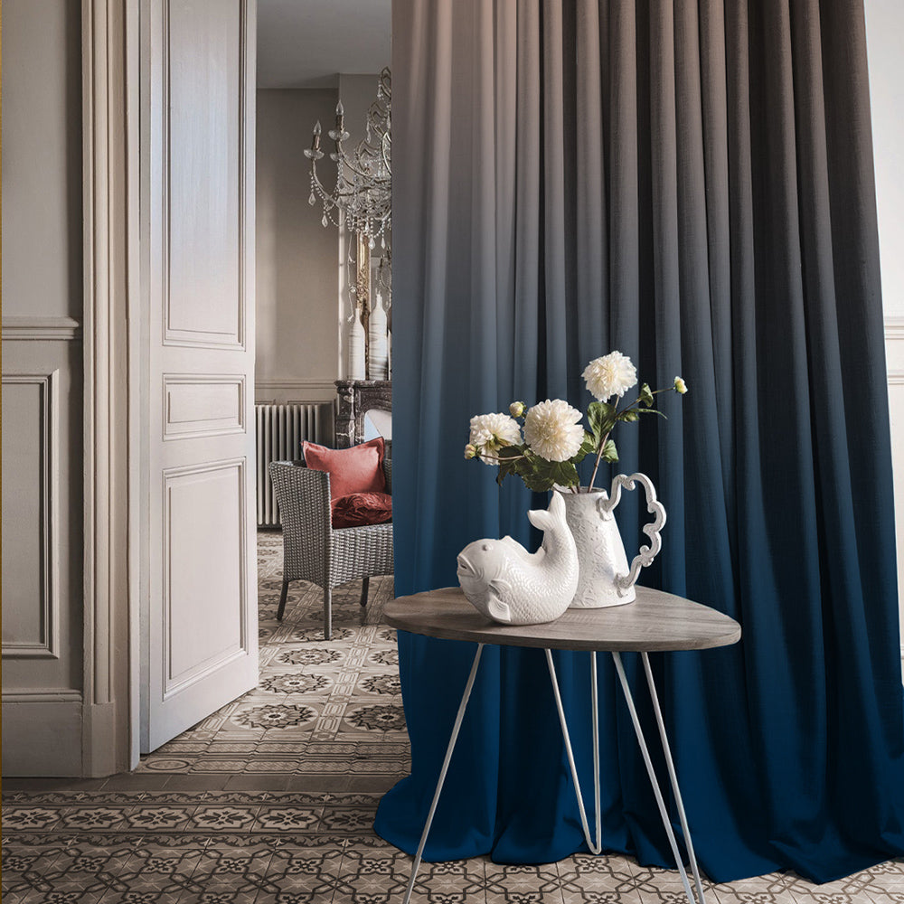 Elegant Ombre Print Room Darkening Curtain - Set of 2 - DSMR2