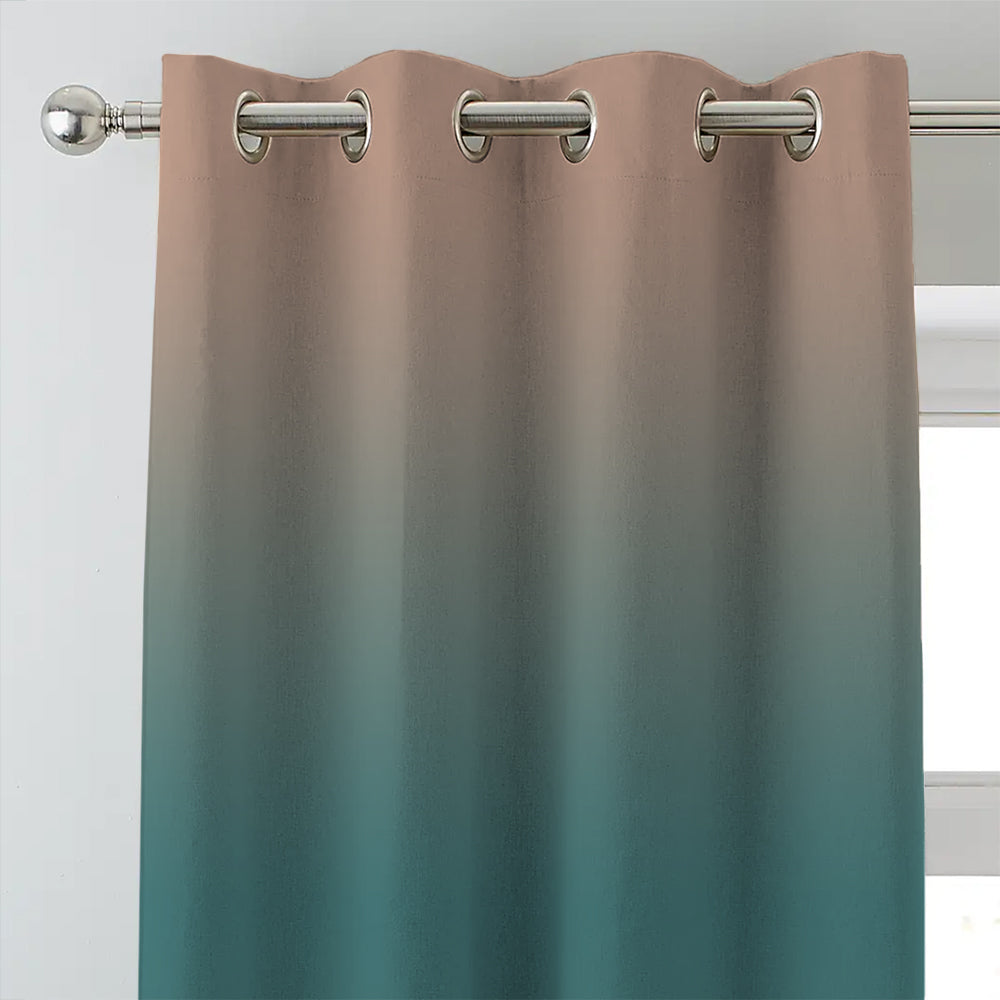 Elegant Ombre Print Room Darkening Curtain - Set of 2 - DSMR8