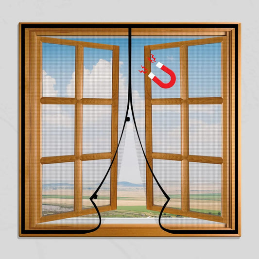Magnetic Window Mosquito Net Curtain (Ultra Premium Edition) - Black