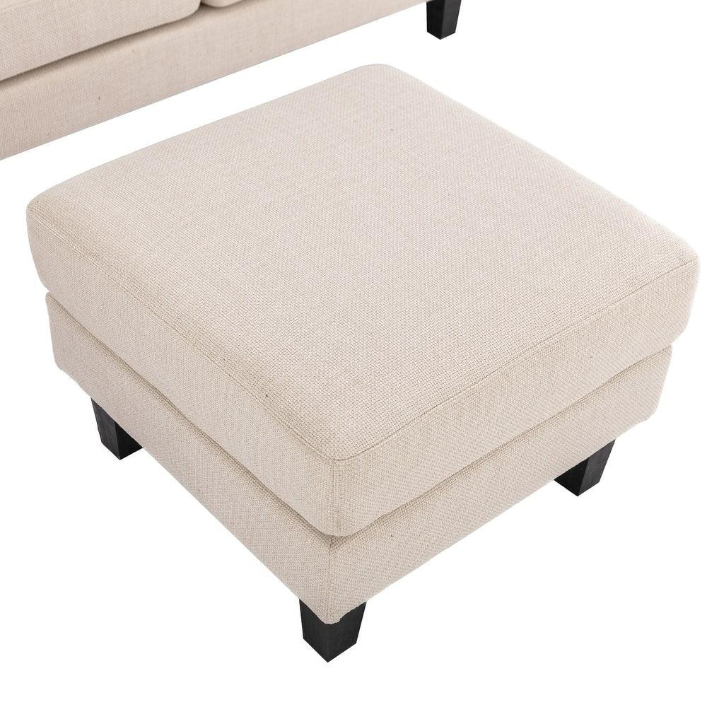 Moria 6 Seater L Shape Modular Fabric Sofa For Living Room
