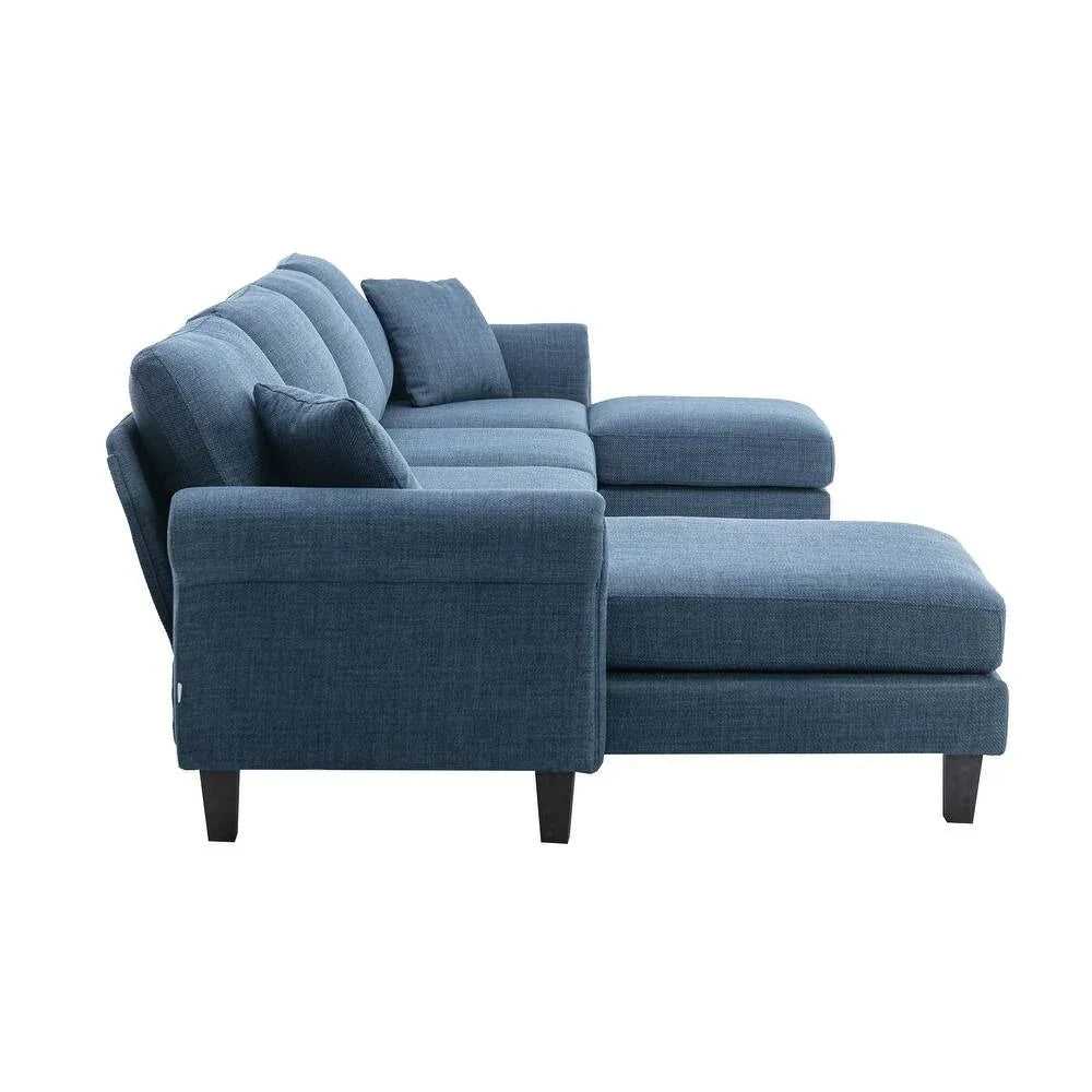 Moria 6 Seater L Shape Modular Fabric Sofa For Living Room