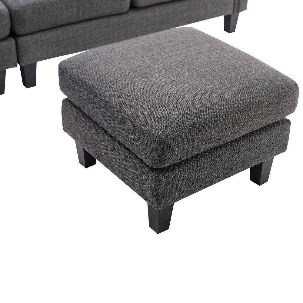 Moria 6 Seater L Shape Modular Fabric Sofa For Living Room