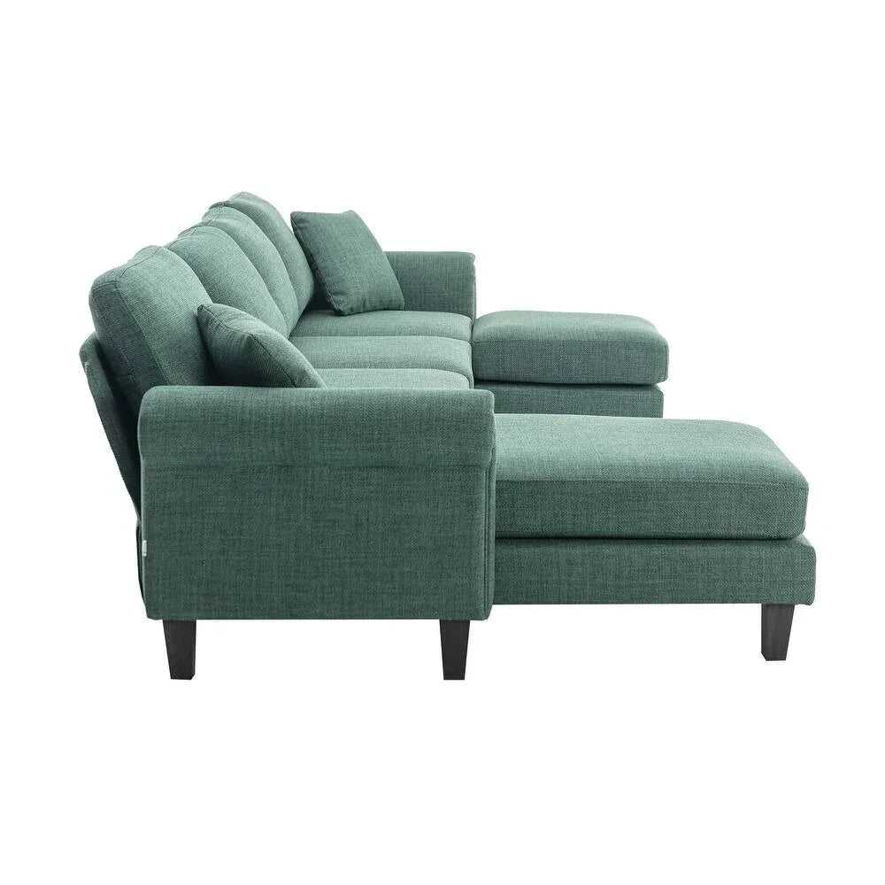 Moria 6 Seater L Shape Modular Fabric Sofa For Living Room