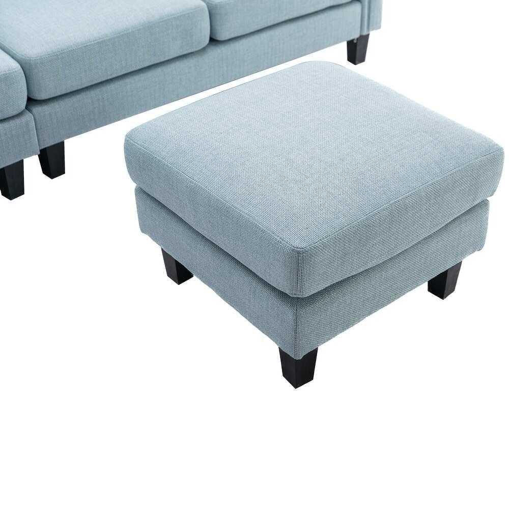 Moria 6 Seater L Shape Modular Fabric Sofa For Living Room