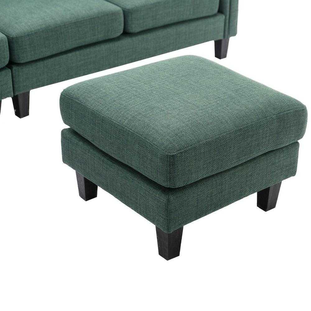 Moria 6 Seater L Shape Modular Fabric Sofa For Living Room