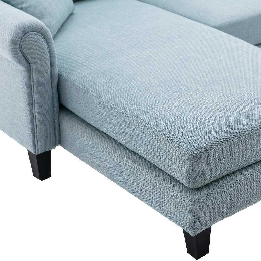Moria 6 Seater L Shape Modular Fabric Sofa For Living Room