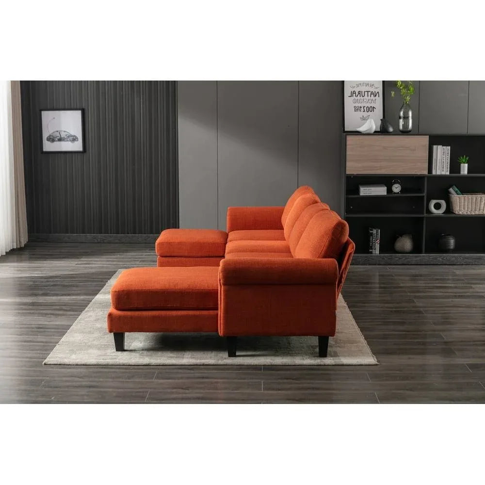 Moria 6 Seater L Shape Modular Fabric Sofa For Living Room