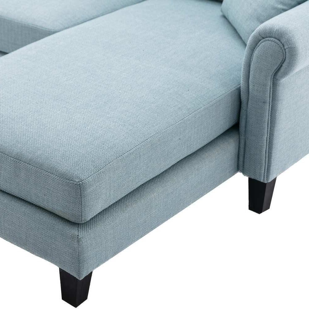 Moria 6 Seater L Shape Modular Fabric Sofa For Living Room