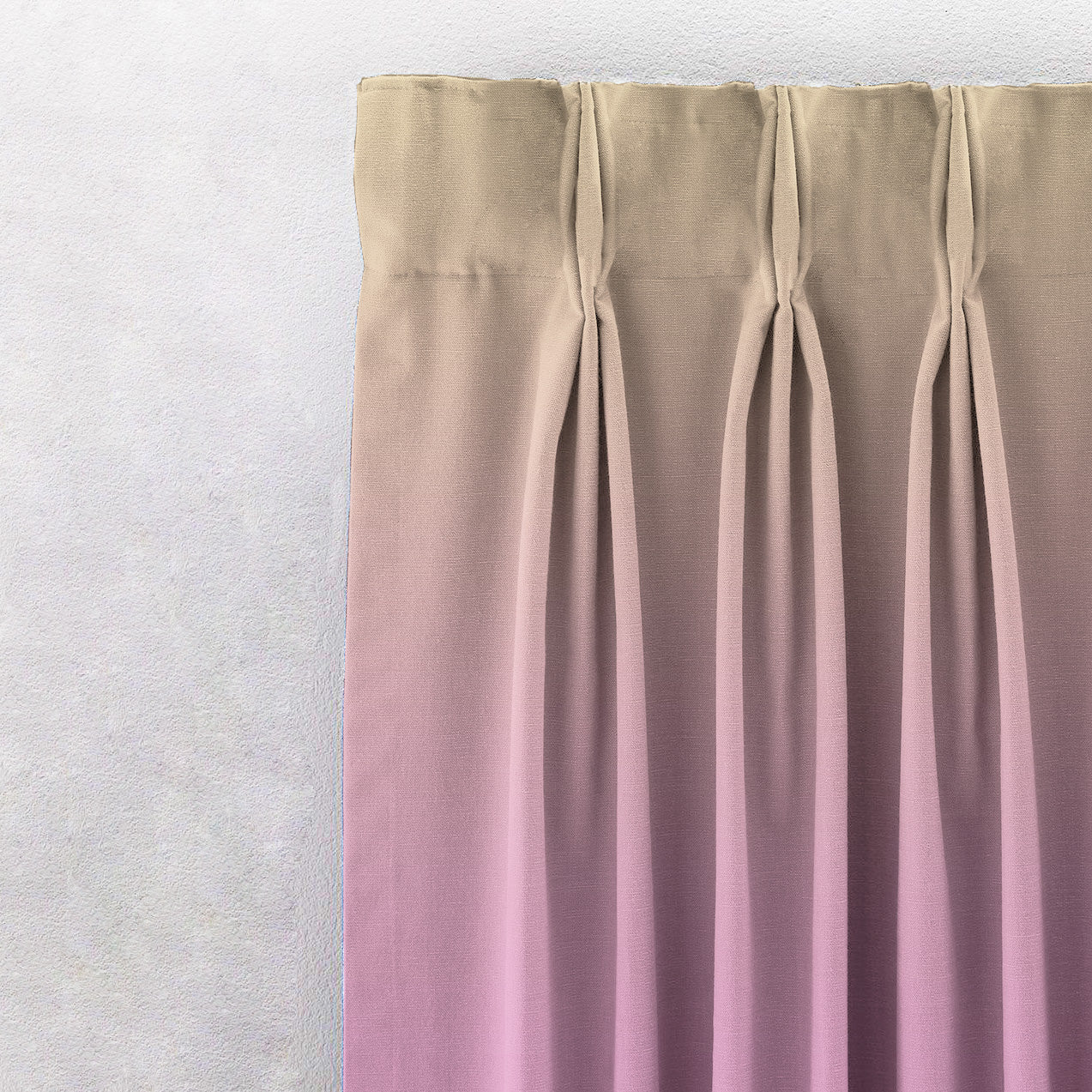 Elegant Floral & Ombre Print Combination Room Darkening Curtains - Set Of 4 Door Curtain (427BOFC12) - Pink & Beige