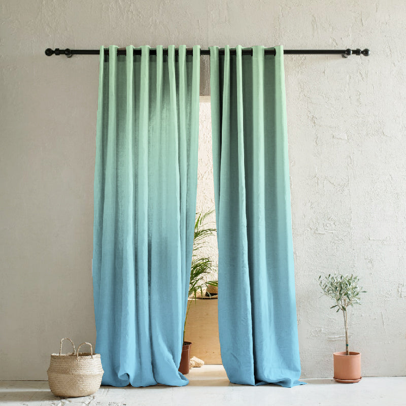 Elegant Ombre Print Room Darkening Curtain - Set of 2 - DSOFC10