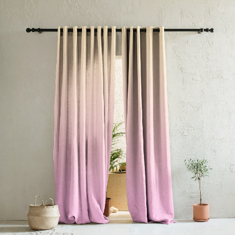 Elegant Ombre Print Room Darkening Curtain - Set of 2 - DSOFC12