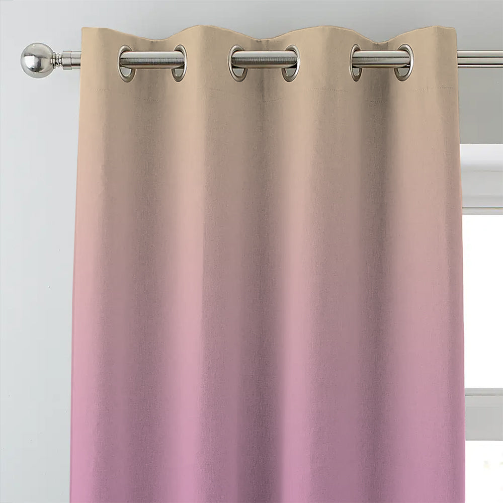 Elegant Ombre Print Room Darkening Curtain - Set of 2 - DSOFC12