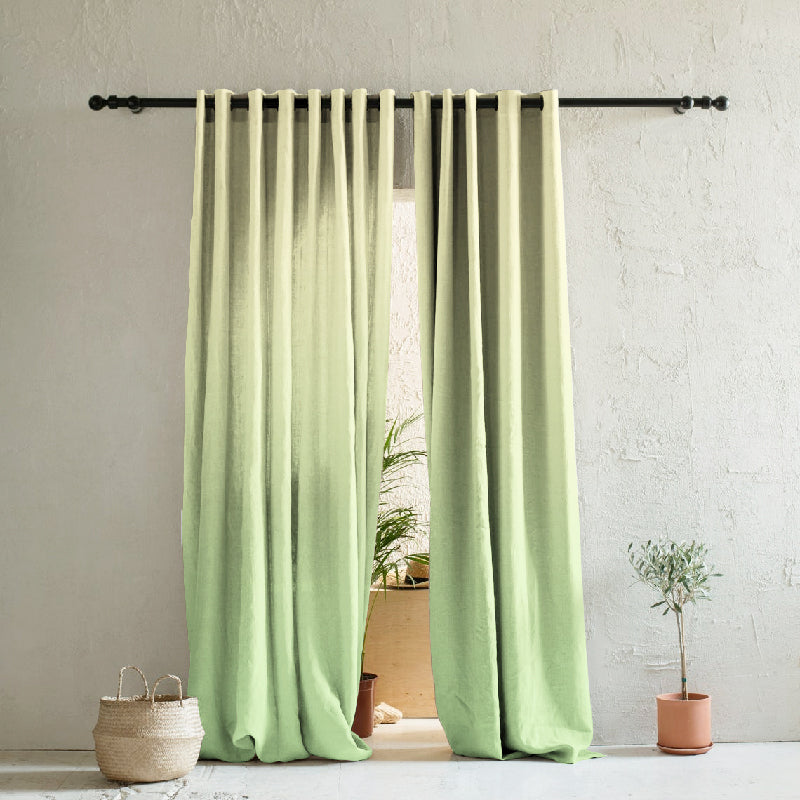 Elegant Ombre Print Room Darkening Curtain - Set of 2 - DSOFC16