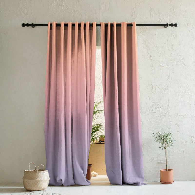 Elegant Ombre Print Room Darkening Curtain - Set of 2 - DSOMBRE19
