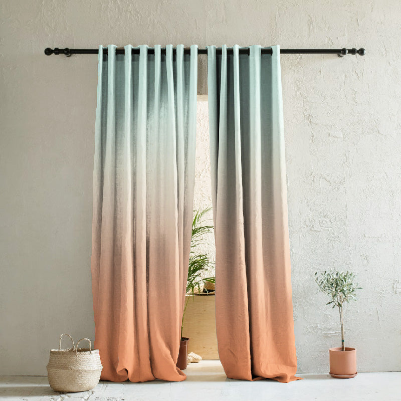 Elegant Ombre Print Room Darkening Curtain Set of 2, OMBRE21
