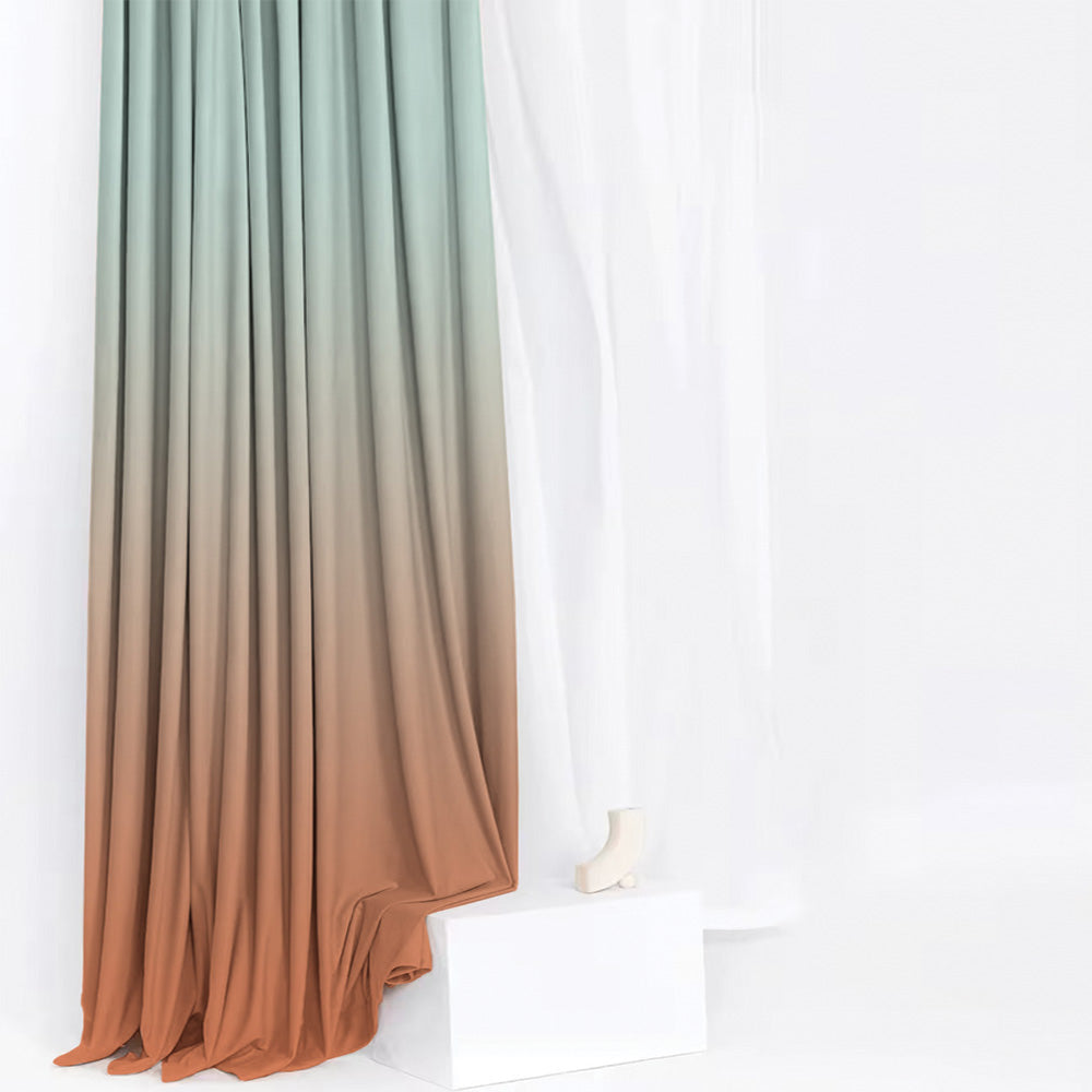 Elegant Ombre Print Room Darkening Curtain Set of 2, OMBRE21