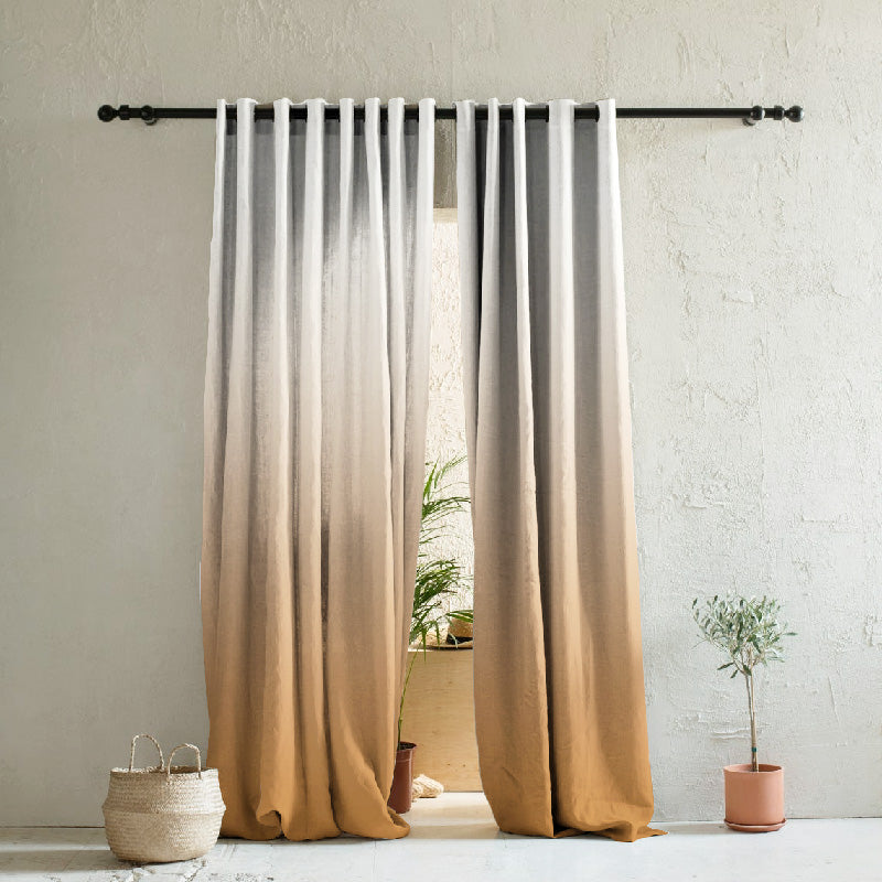 Elegant Ombre Print Room Darkening Curtain Set of 2, OMBRE22