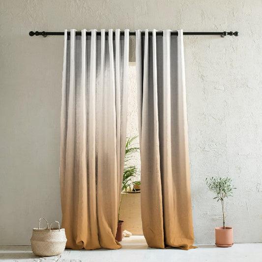 Elegant Ombre Print Room Darkening Curtain Set of 2, OMBRE22