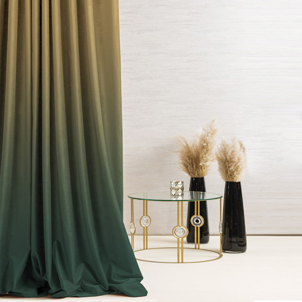 Elegant Ombre Print Room Darkening Curtain Set of 2, OMBRE24