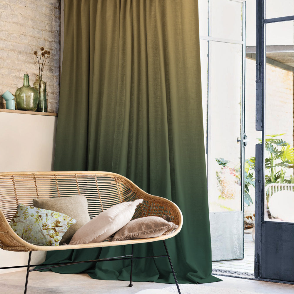 Elegant Ombre Print Room Darkening Curtain Set of 2, OMBRE24