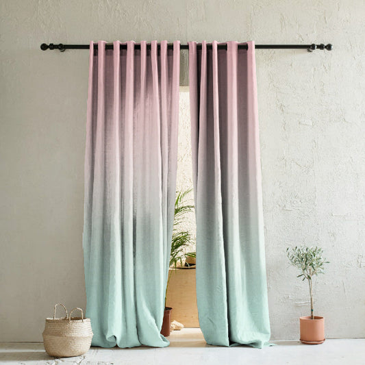Elegant Ombre Print Room Darkening Curtain Set of 2, OMBRE25