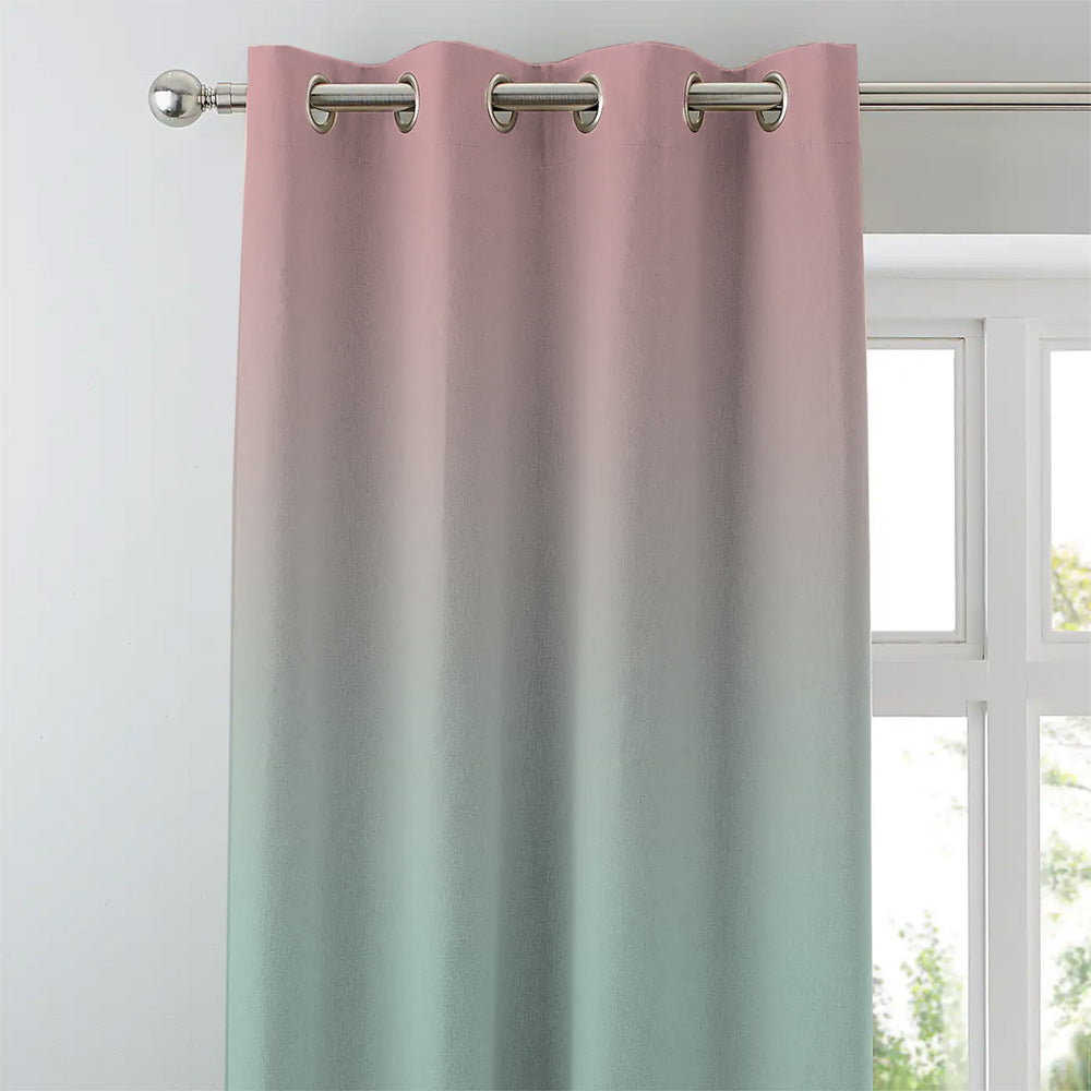 Elegant Ombre Print Room Darkening Curtain Set of 2, OMBRE25