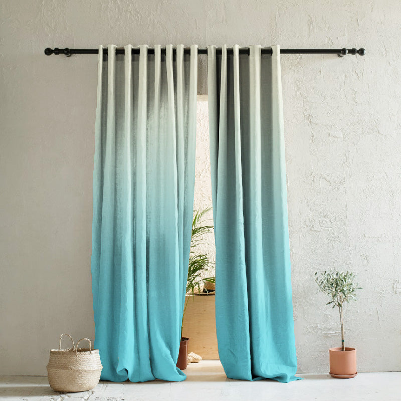Elegant Ombre Print Room Darkening Curtain Set of 2, OMBRE26