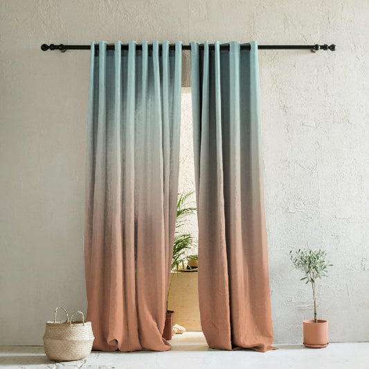 Elegant Ombre Print Room Darkening Curtain Set of 2, OMBRE27