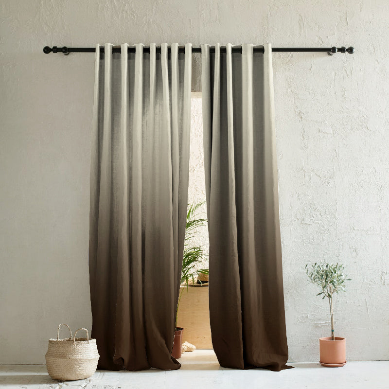 Elegant Ombre Print Room Darkening Curtain - Set of 2 - DSOMBRE2