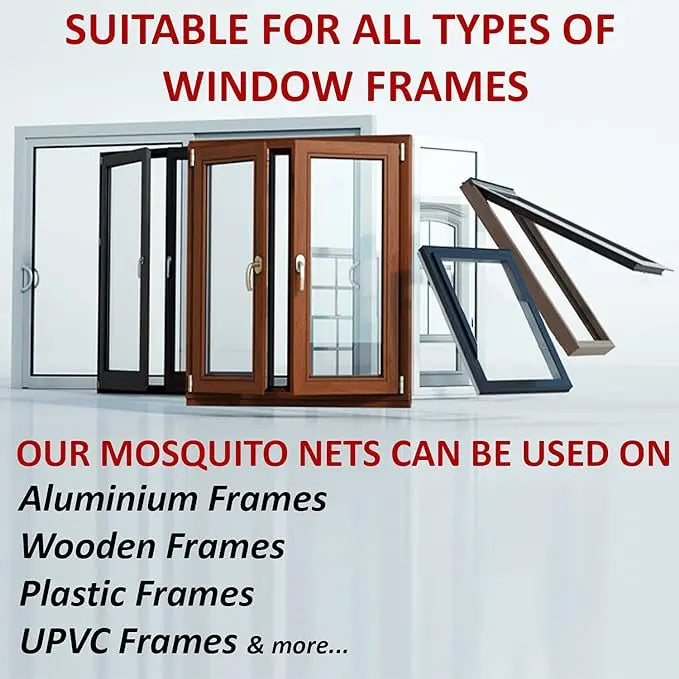 Premium Edition Window Mosquito Net Curtain with Zipper, Fiberglass Net-WHITE