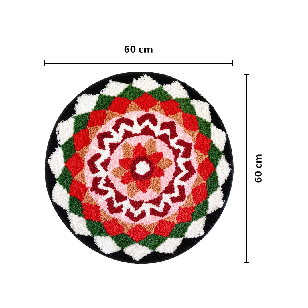 Rangoli Chevron Bloom Door and Bathroom Mat
