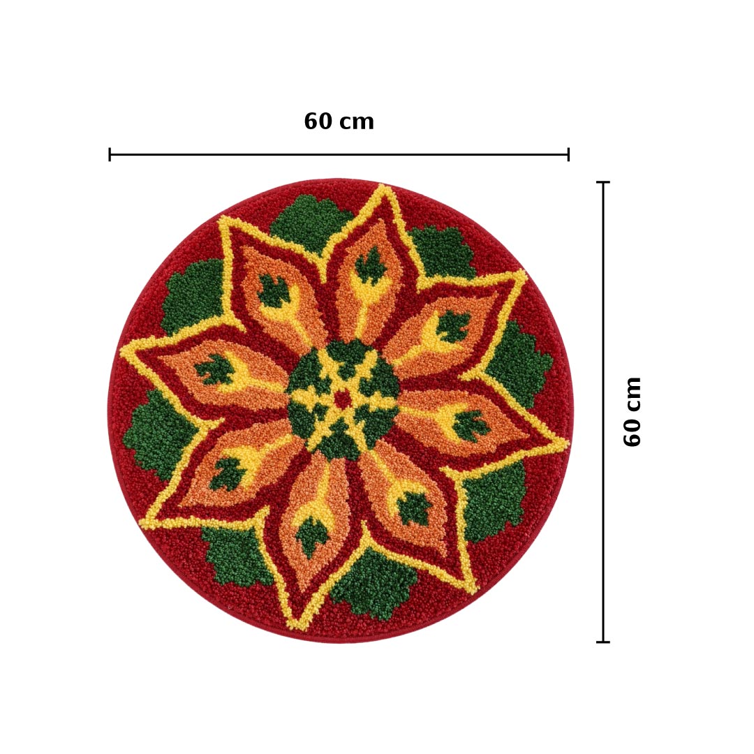 Rangoli Ember Star Door and Bathroom Mat