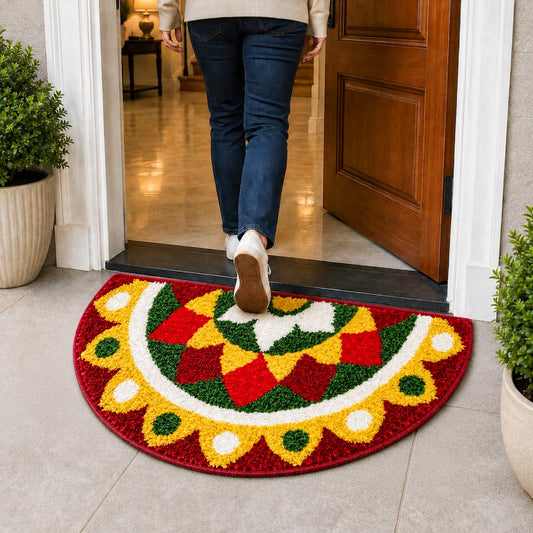 Kolam Marigold Bloom Door and Bathroom Mat