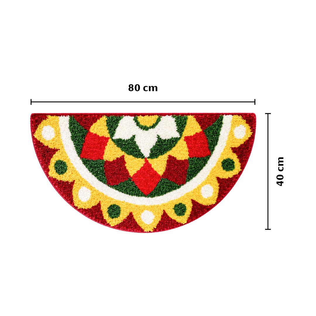 Kolam Marigold Bloom Door and Bathroom Mat