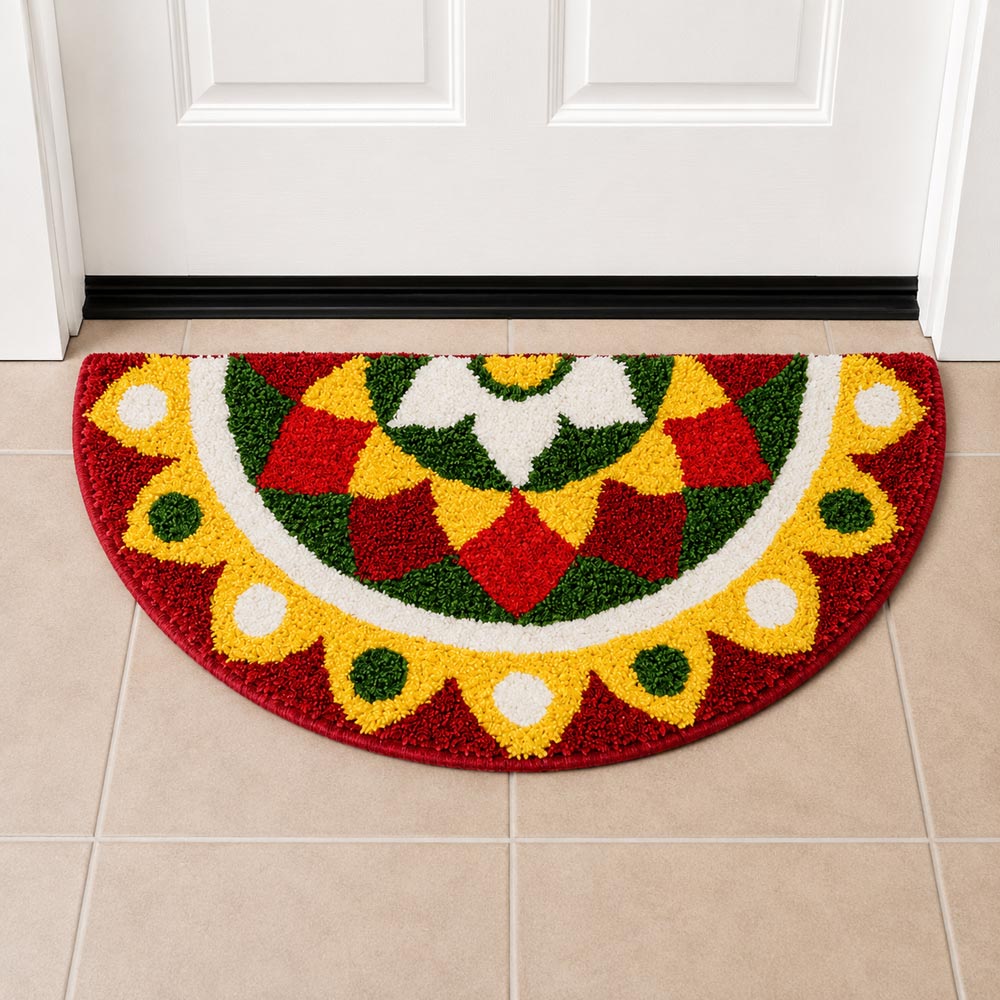 Kolam Marigold Bloom Door and Bathroom Mat