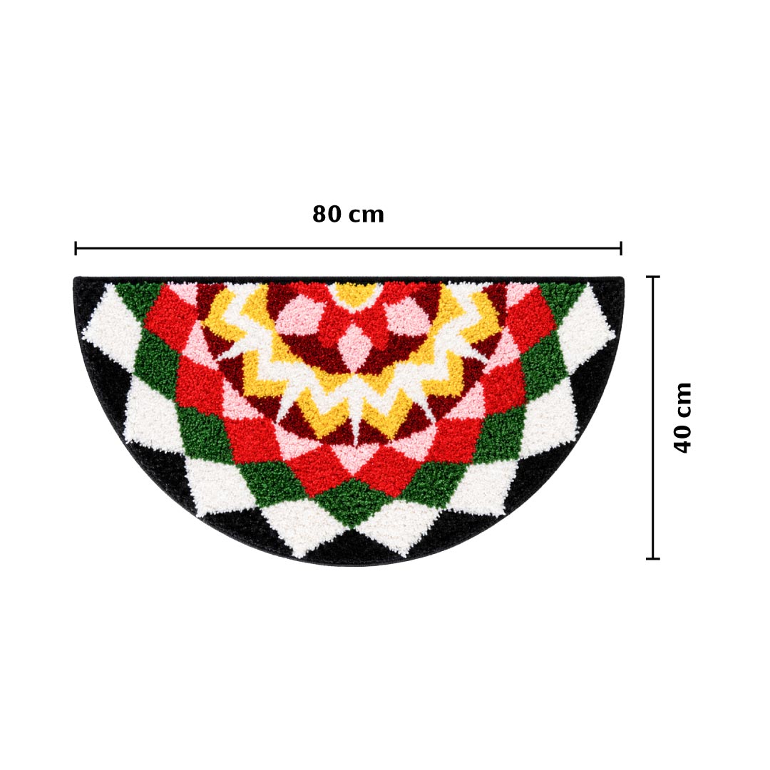 Kolam Chevron Bloom Door and Bathroom Mat