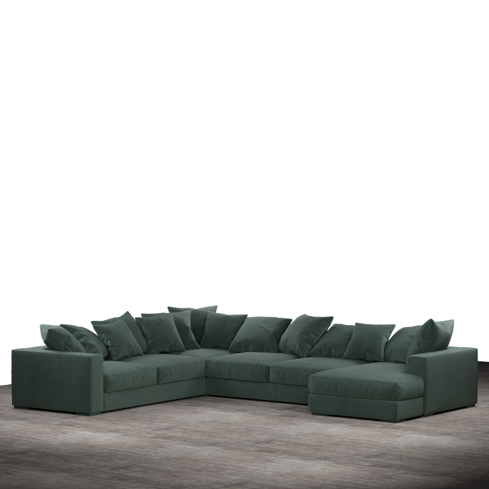Striado Upholstered Sofa With Chaise Sectional