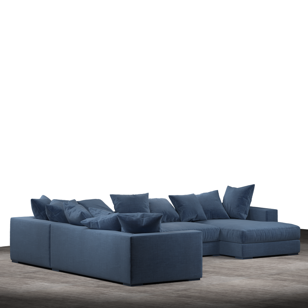 Striado Upholstered Sofa With Chaise Sectional