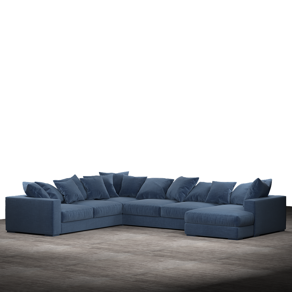 Striado Upholstered Sofa With Chaise Sectional