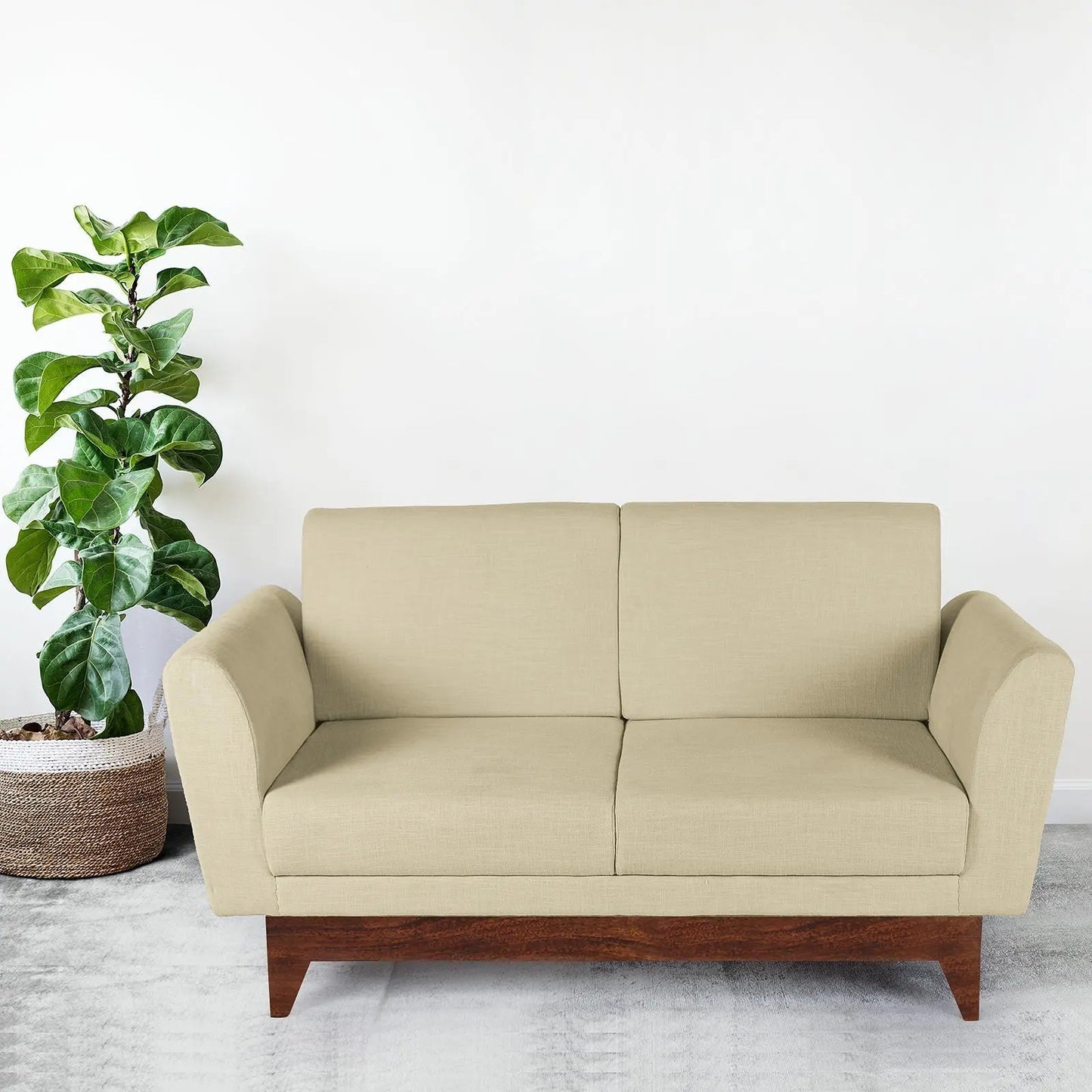 Lennard Solid Wood Two Seater Sofa