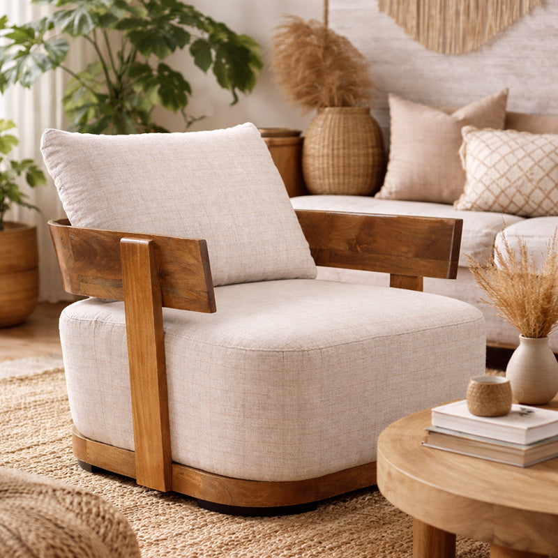 Raphael Solid Wood Arm Chair
