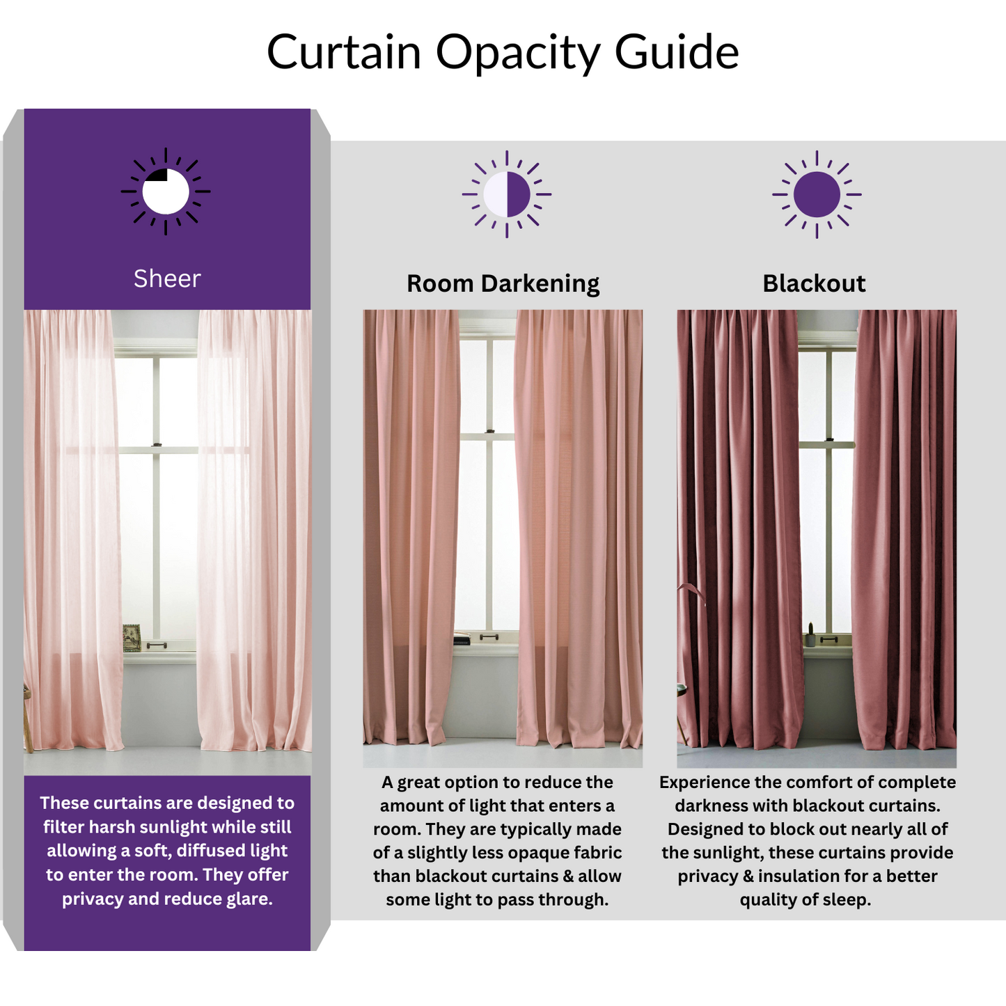 Elegant Floral Print Sheer Semi Transparent Curtain - Set of 2 -DS72A