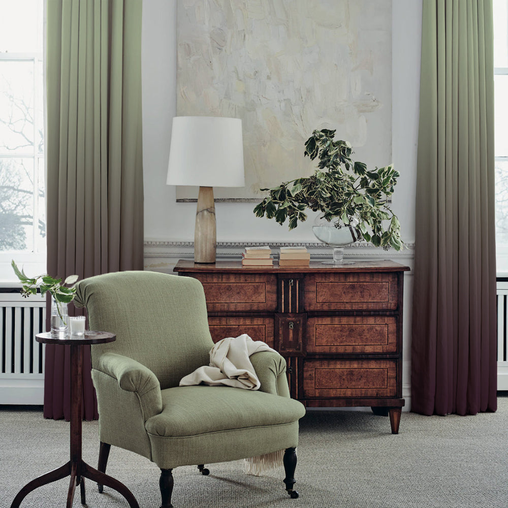 Elegant Ombre Print Room Darkening Curtain - Set of 2 - DSUTSV6